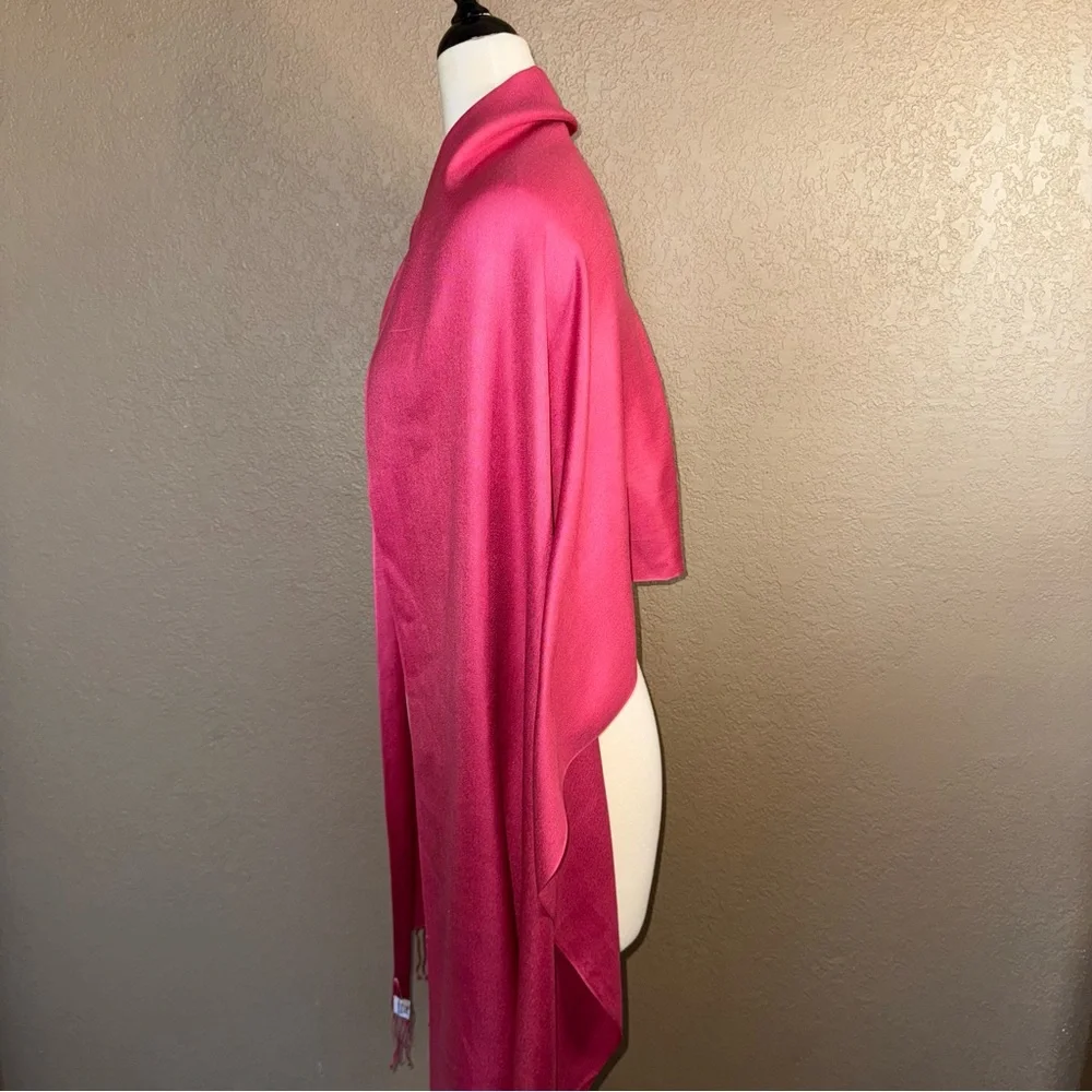 Talbots Vibrant Pink Silk Scarf